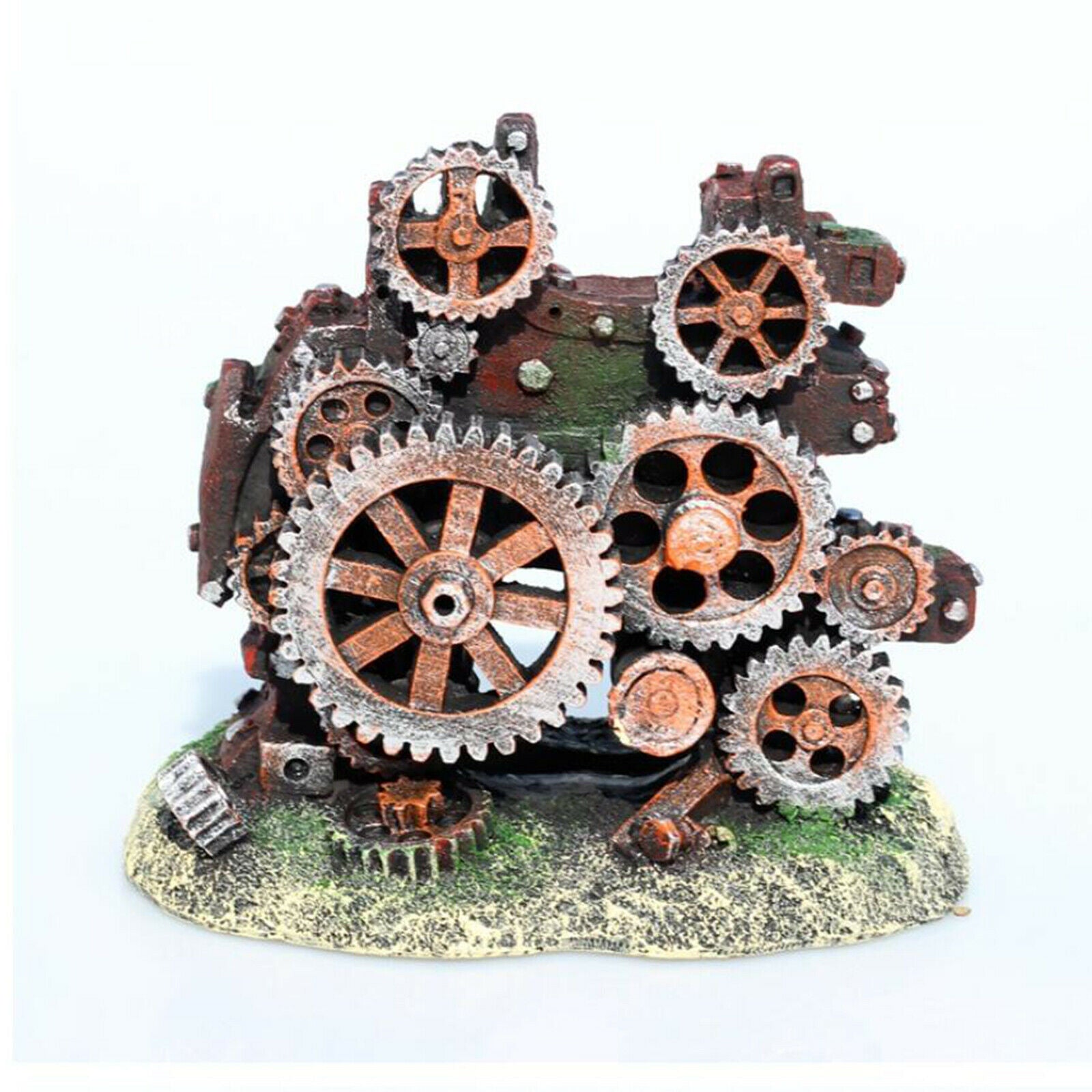 Unique Aquarium Ornament Gear Statue Landscaping Fish Tank Decoration Crafts