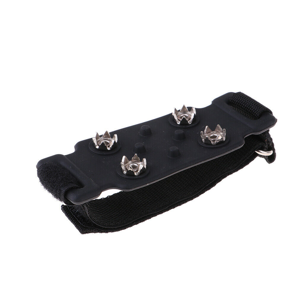 2pcs 4 Teeth Mountaineering Ice Climbing Crampons Cold Wear Resistance Climbing