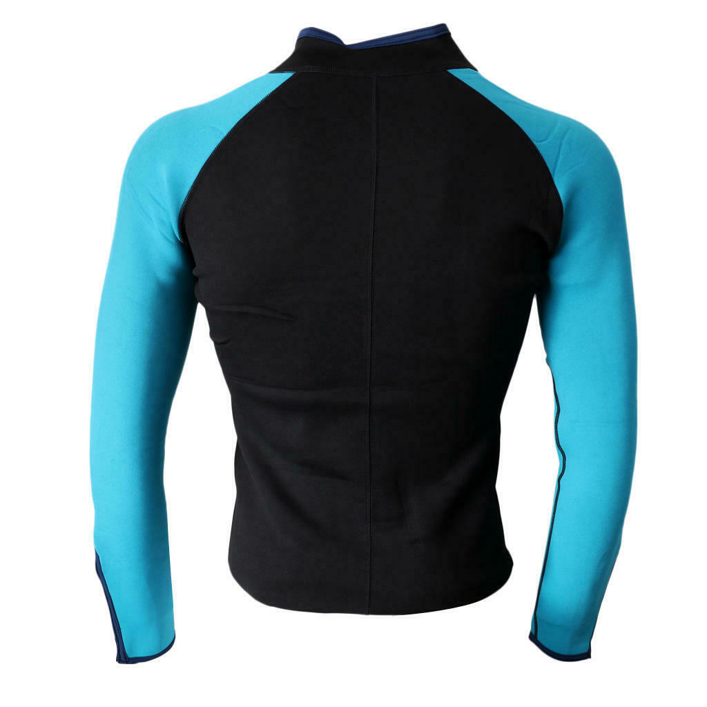 2mm men neoprene diving jacket top swimwear wetsuits black l