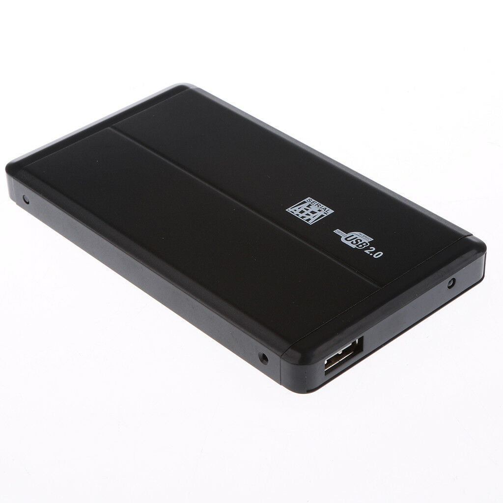 USB 2.0 HDD SATA External Hard Drive Disk Enclosure Case for 2.5"SATA Black