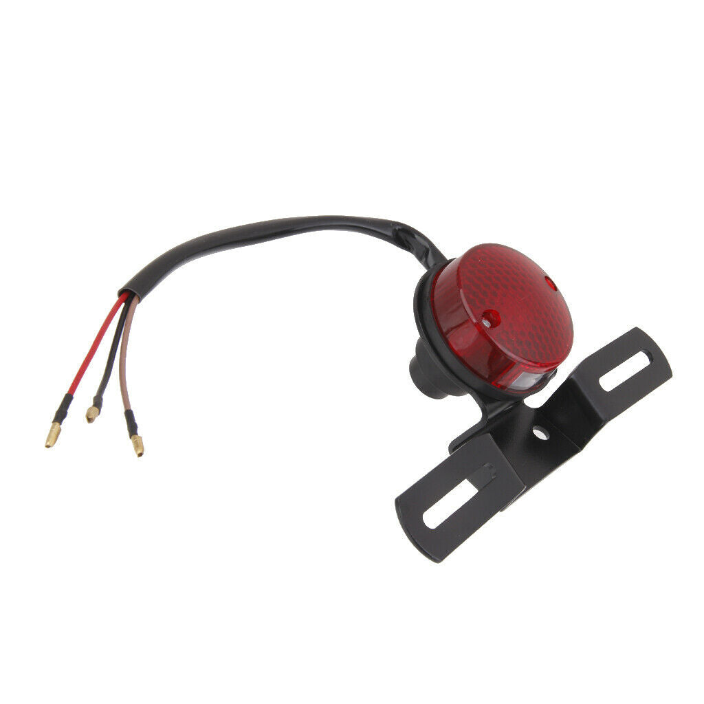 Motorbike Rear Tail Brake Stop Light Lamp For  Cafe Racer Chopper, Red