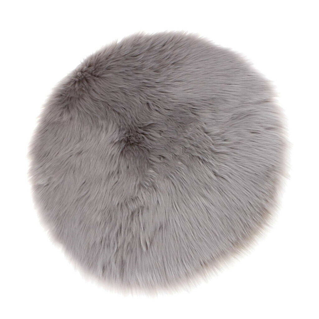 Soft Artificial Sheepskin Stool Seat Pad Cushion Mat Pad Carpet 12inch