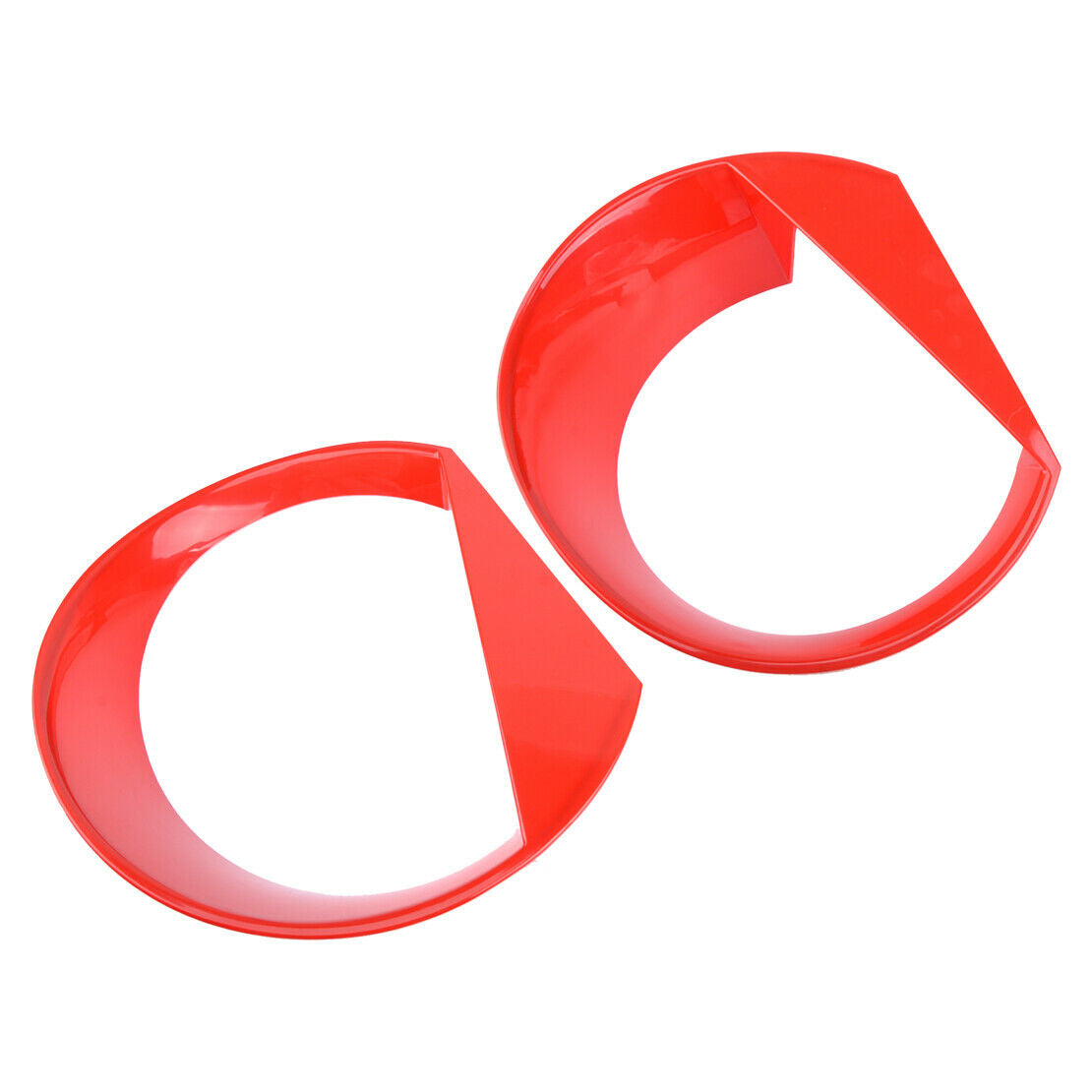 2Pcs Red Birds Eyes Style Headlight Trim Cover Fit for Jeep Renegade 16-18 as