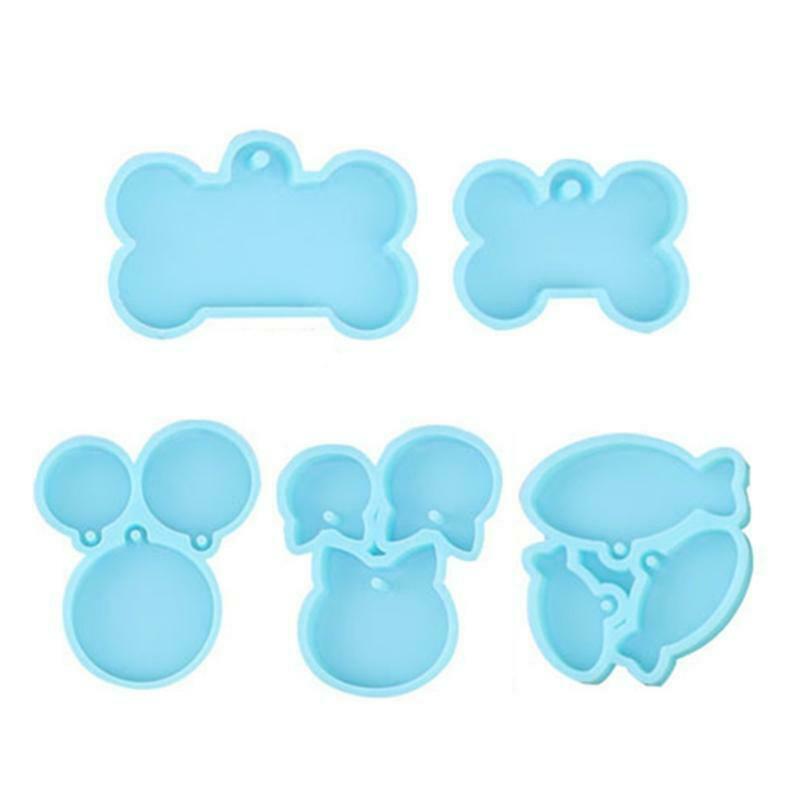 5pcs DIY Handmade  Pet Cat Dog pendent Decroations Silicone Molds Durable Molds