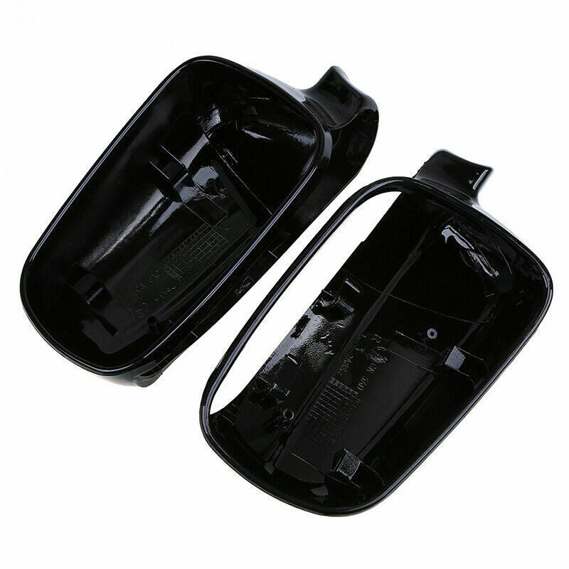 Pair Gloss Black Rear View Mirror Covers Shell Fit VW Golf/R32/GTI/Rabbit 2004