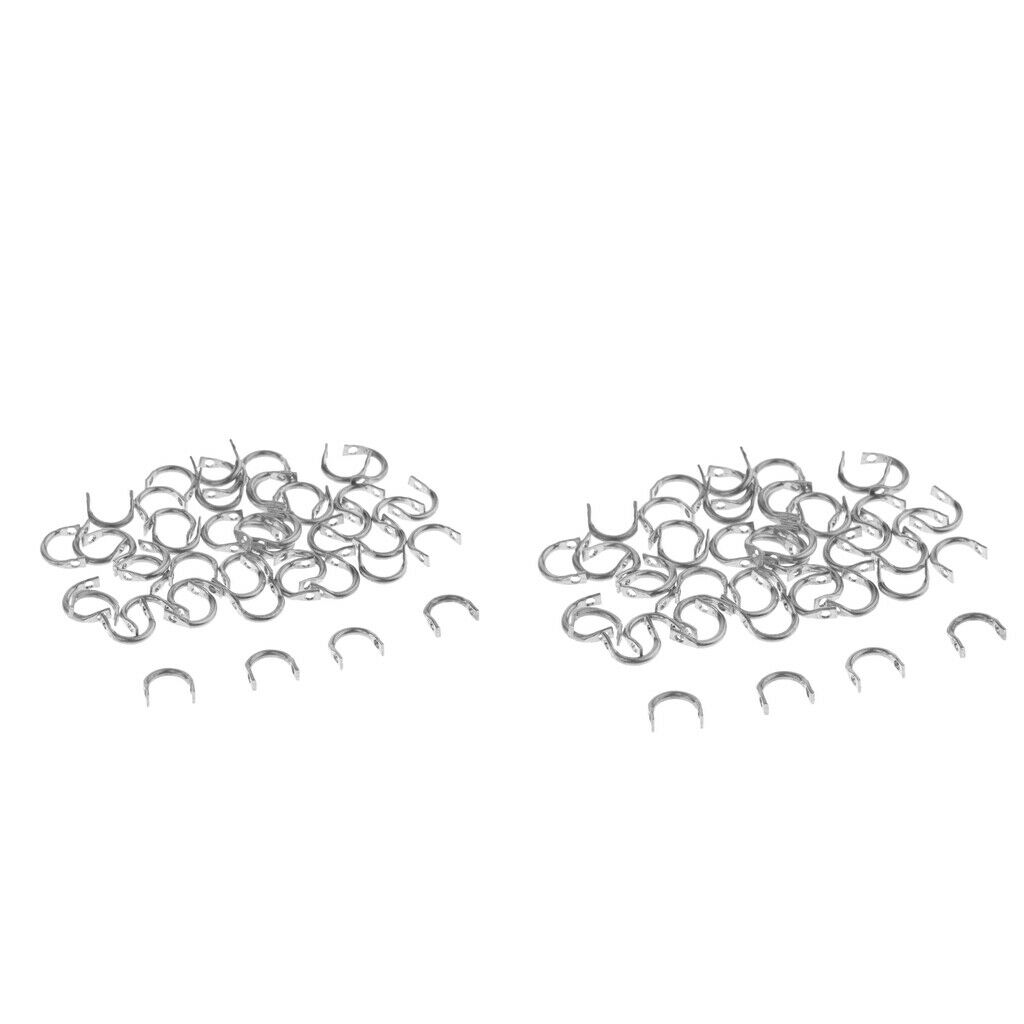 50x M + 50x L Fishing Spoons Blades Spinner Folded Clevises Tackle for Lure