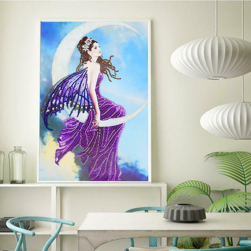 DIY Moon Girl 5D Special Diamond Painting Embroidery Cross Stitch Kit Crafts