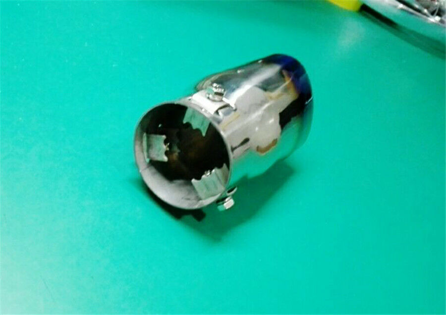 Universal 63mm Inlet Burn Heart Shaped Exhaust Pipe Muffler Tip For Car Vehicles