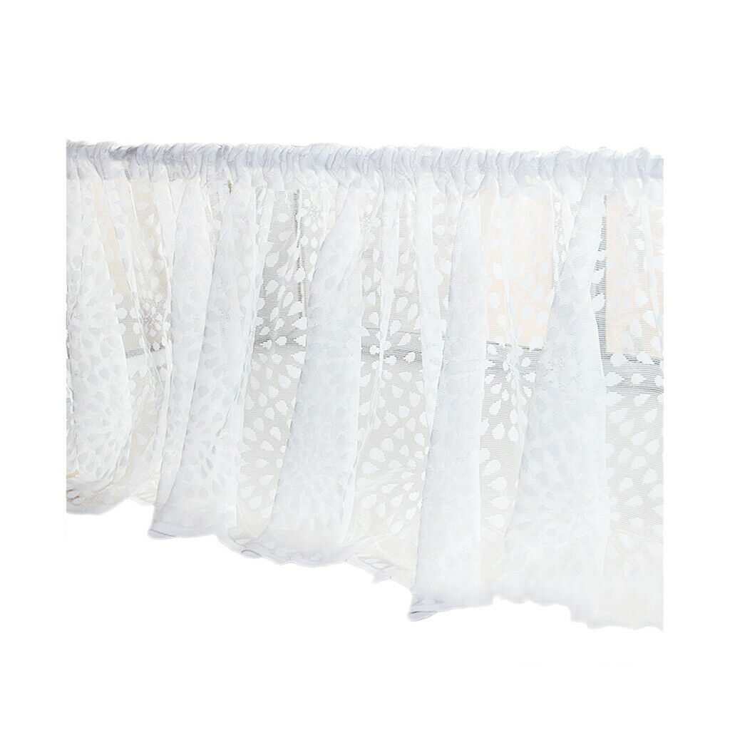 45x150cm Country Hollow Lace Crochet Window Half Curtain Drape Panel Decor#1