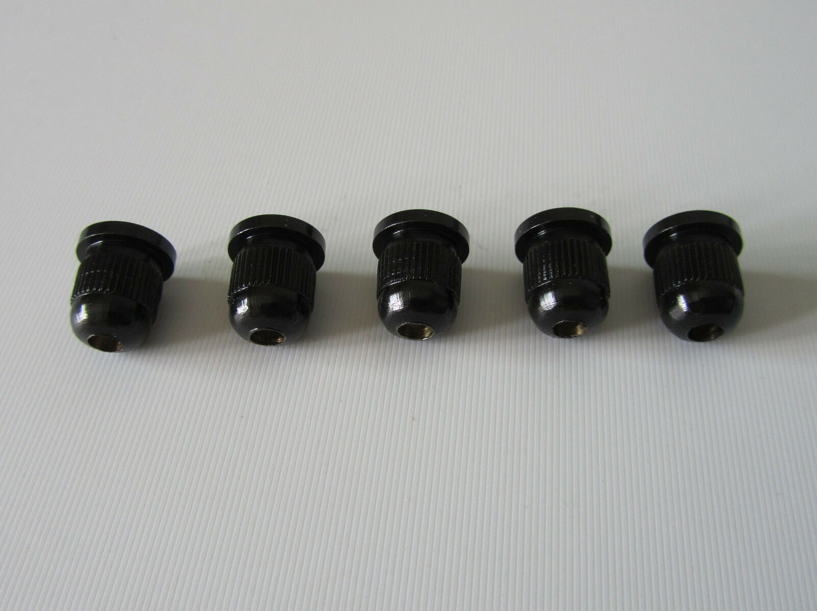 5x Black String Through Body 3/8" String Ferrules for 5 String Bass Guitar