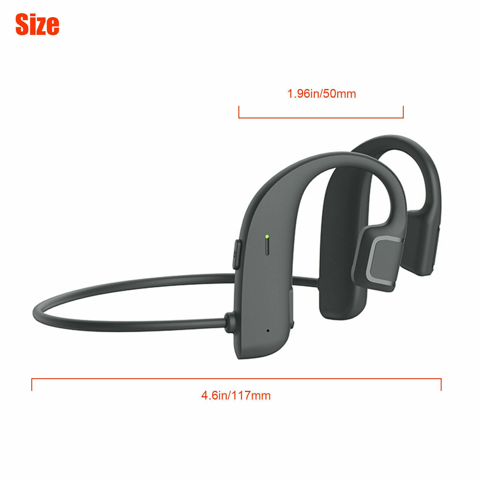 Wireless Bone Conduction Open Ear Headset Bluetooth 5.0 Headphones Outdoor Sport