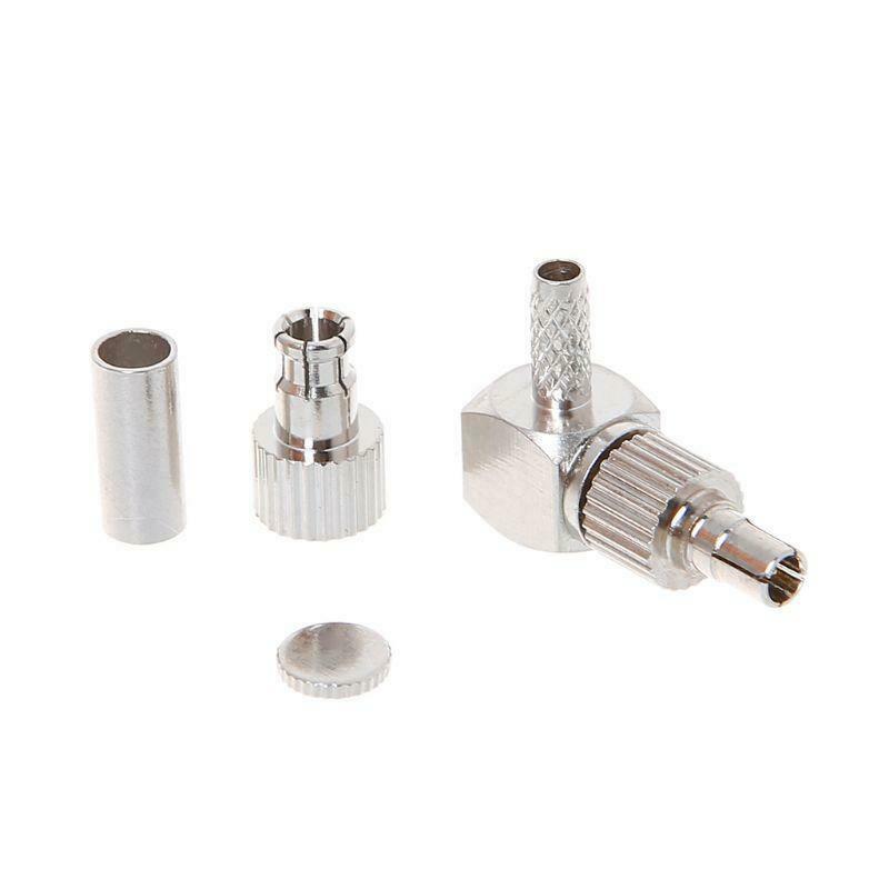 2 In 1 TS9/CRC9 Male Right Angle RF Connector Coaxial Adapter For RG174/178/316