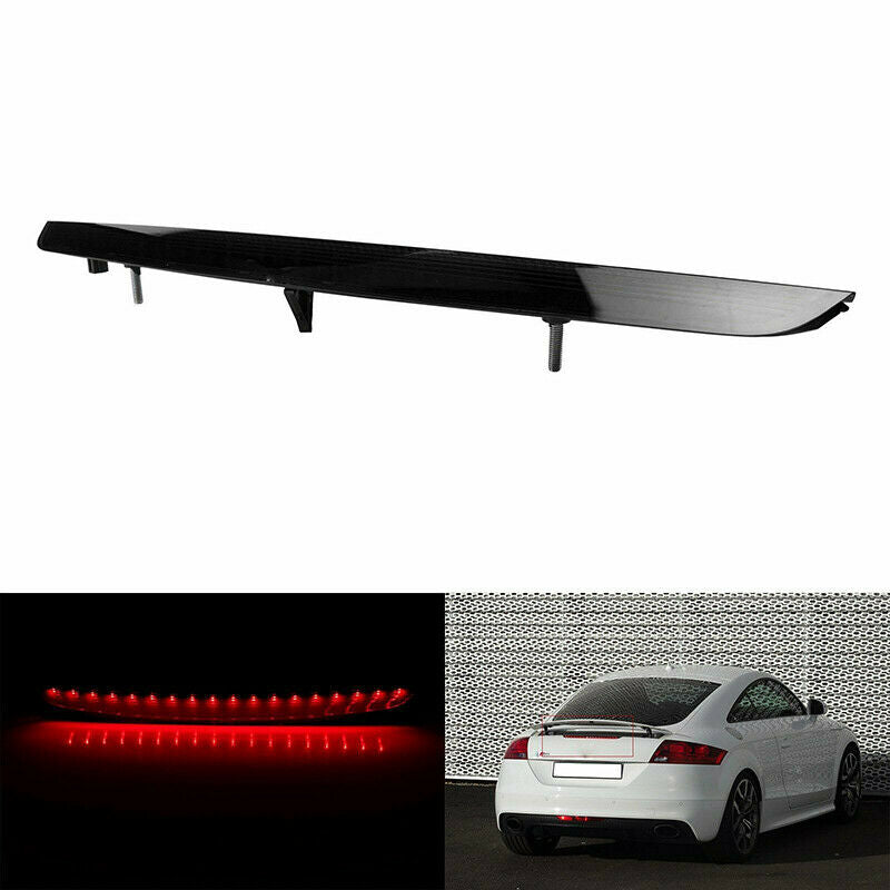 Fit For Audi TT 8J MK2 2006-14 Smoked Lens Rear LED 3rd Third Brake Light Black