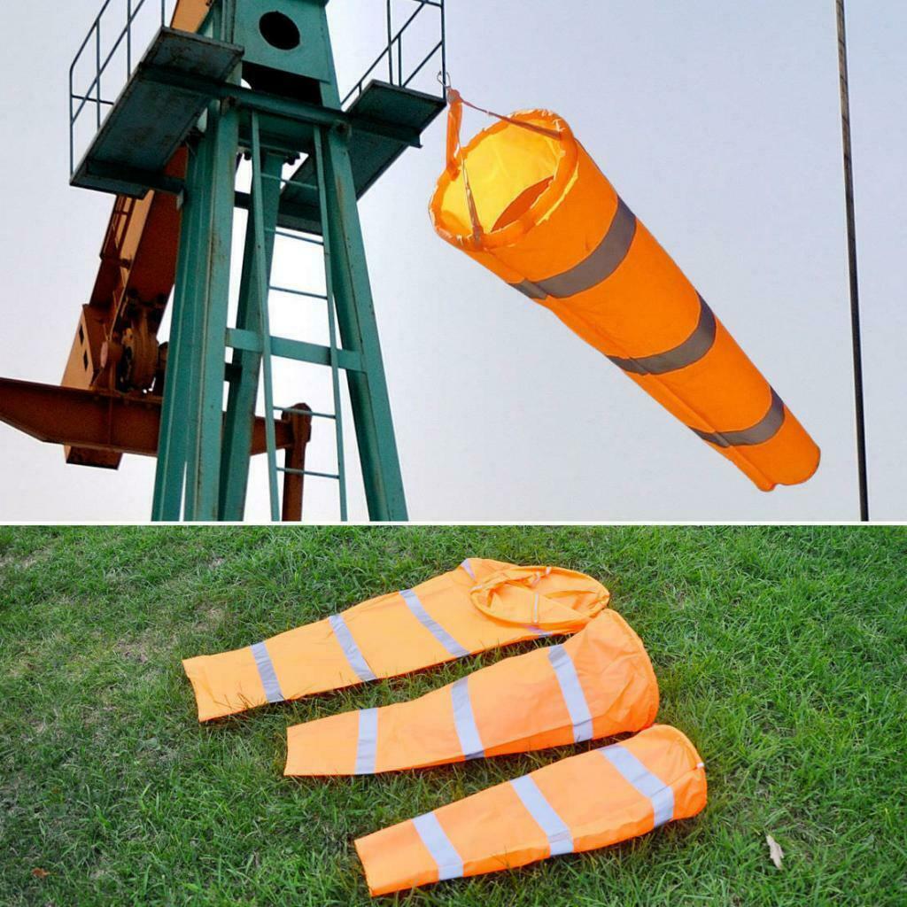 2 Pieces Airport Windsock Outdoor Wind Sock Bag Reflective Belt Grommet