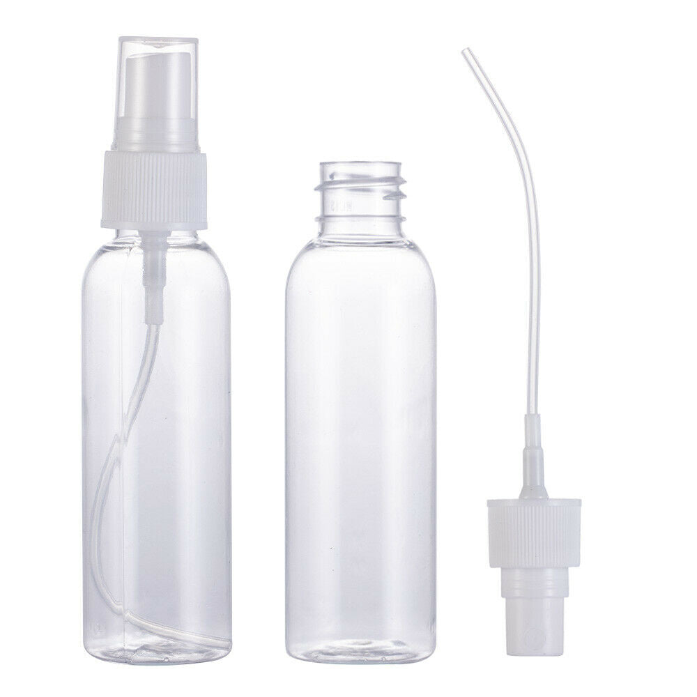 5 Pcs/Set 60ml 2OZ Travel Transparent Plastic Empty Spray Bottle Reuse US
