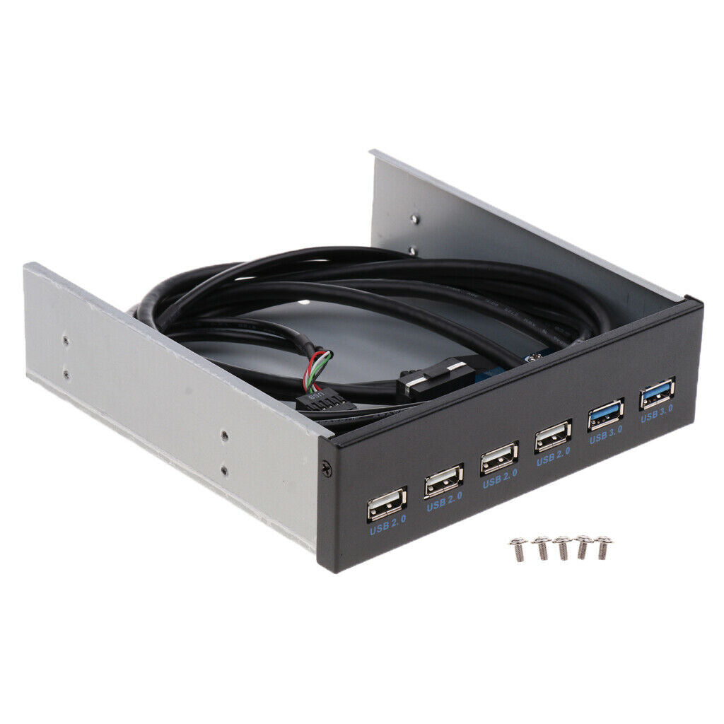 6Port Drive Front Panel USB3.0+USB2.0 Data Hub Transfer Speed up to 5 Gbps