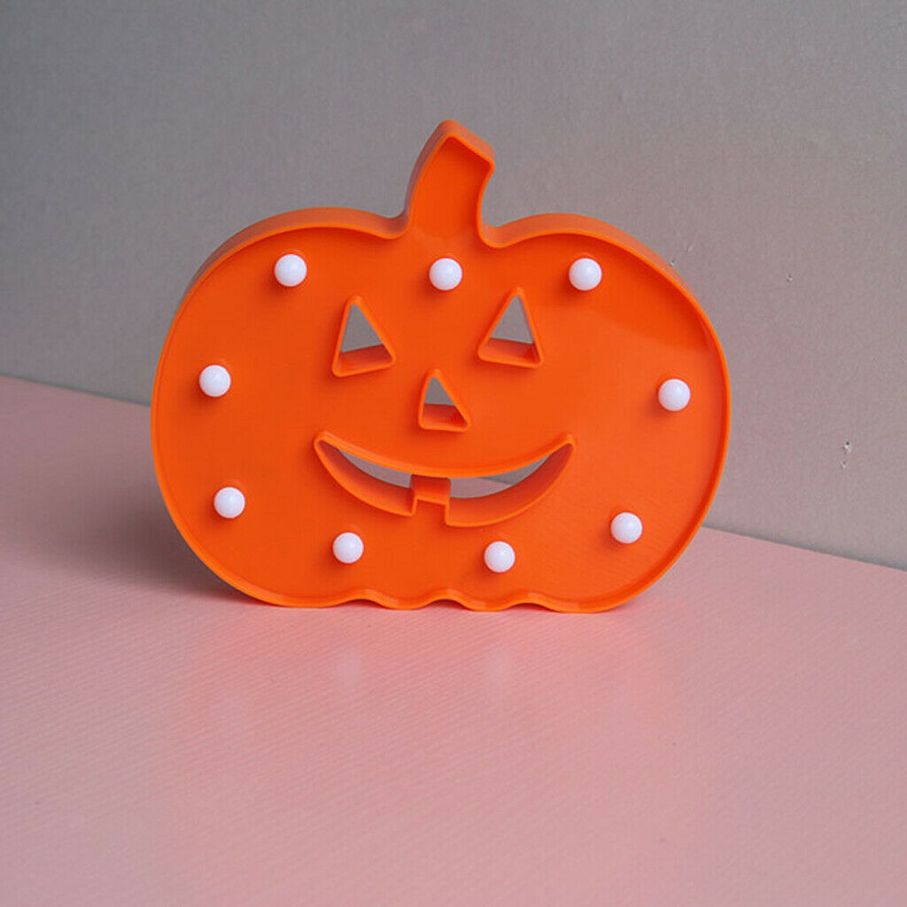 Halloween Pumpkin LED Warm White Light Lamp Festival Home Prop Decoration
