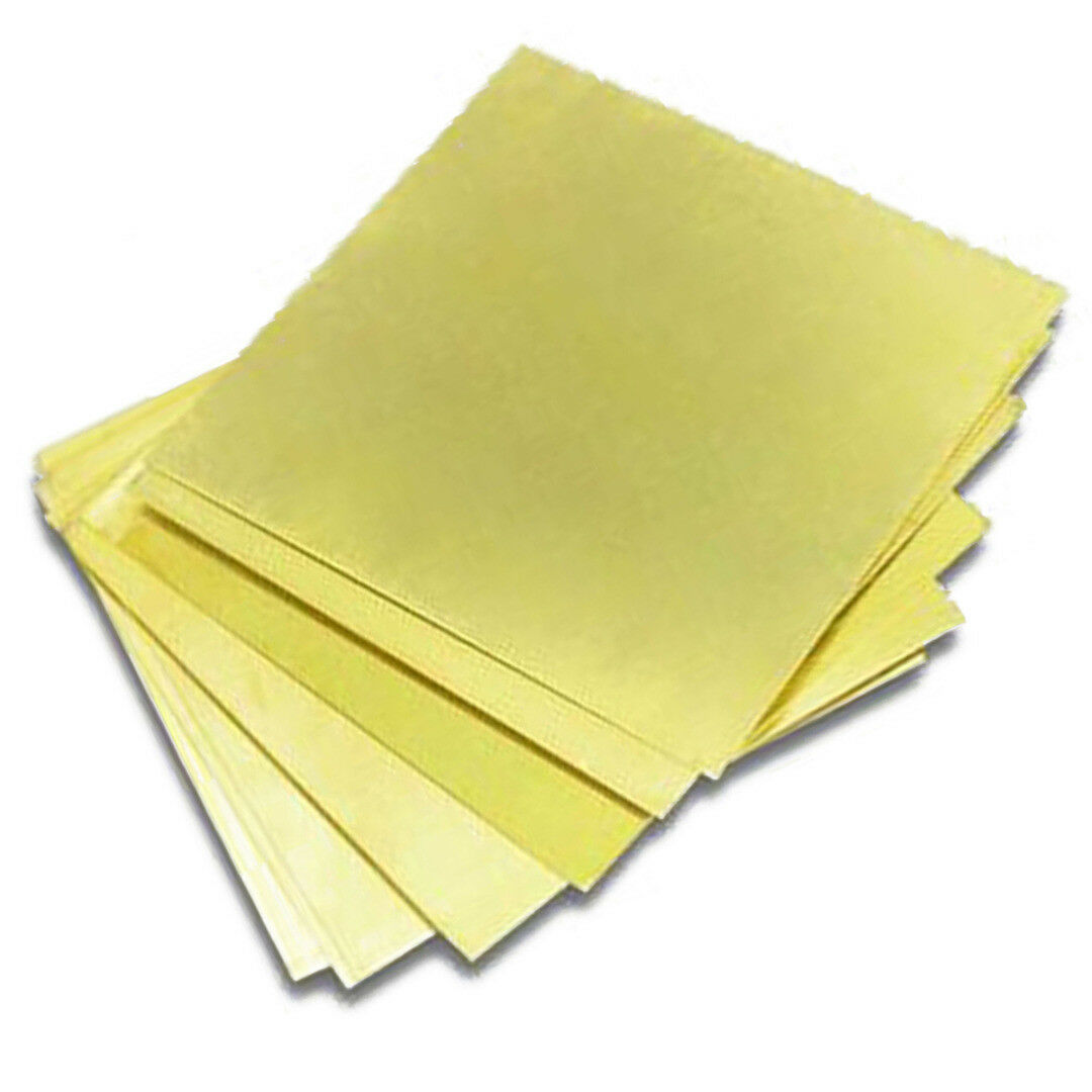 Yellow Copper Brass Metal Sheet Plate Metalworking 3mm x 100mm x 100mm