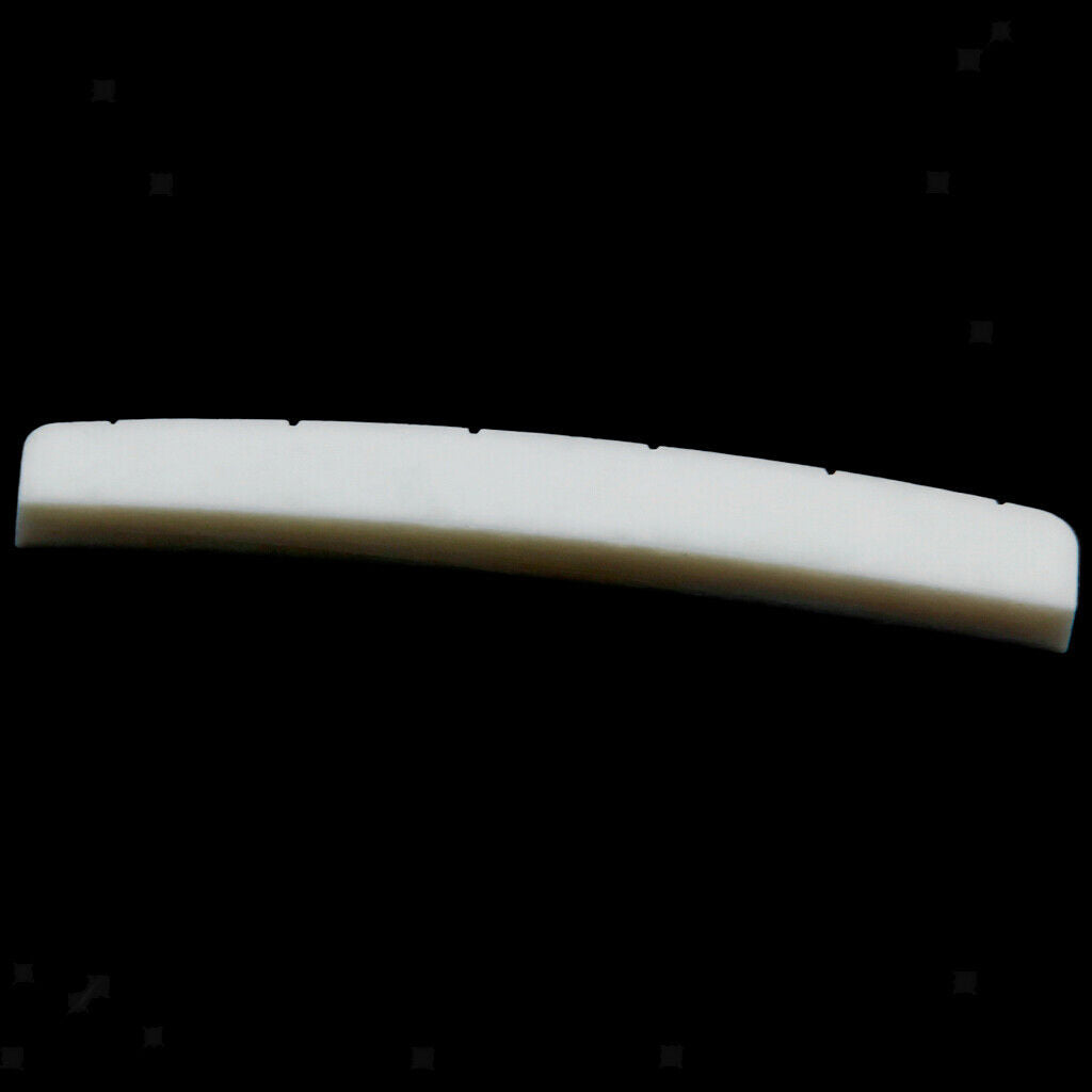 10x Ivory Curved Slotted BONE NUT for     Guitar Accs