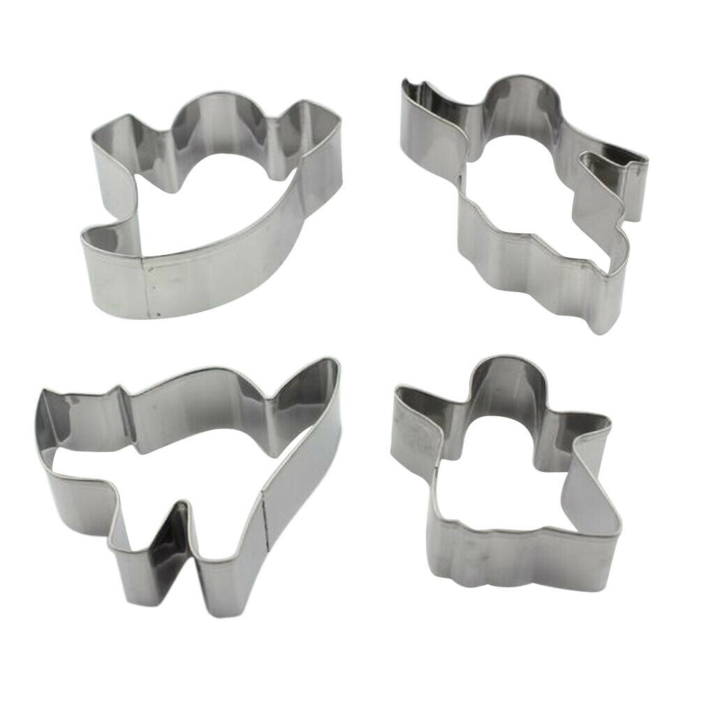 4pcs Cookie Cake Cutter Mold Biscuit Baking Mould for Halloween