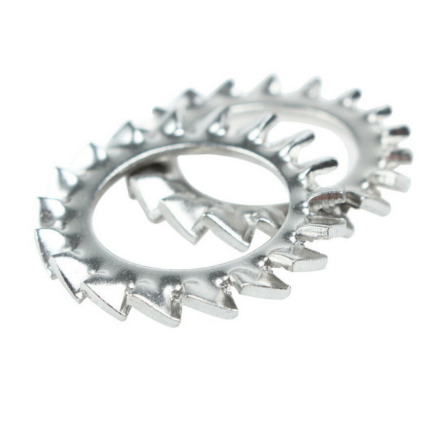 50pc M3,4,5,6,8 External Serrated Tooth Shakeproof Lock Washer Kit A2 Stainless