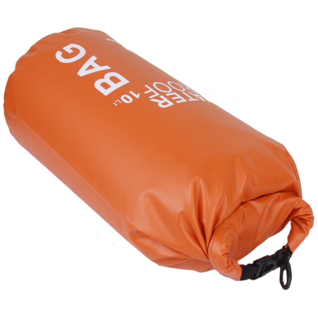 10L Waterproof Dry Bag Pouch Camp Boating Kayaking Rafting Canoeing Orange