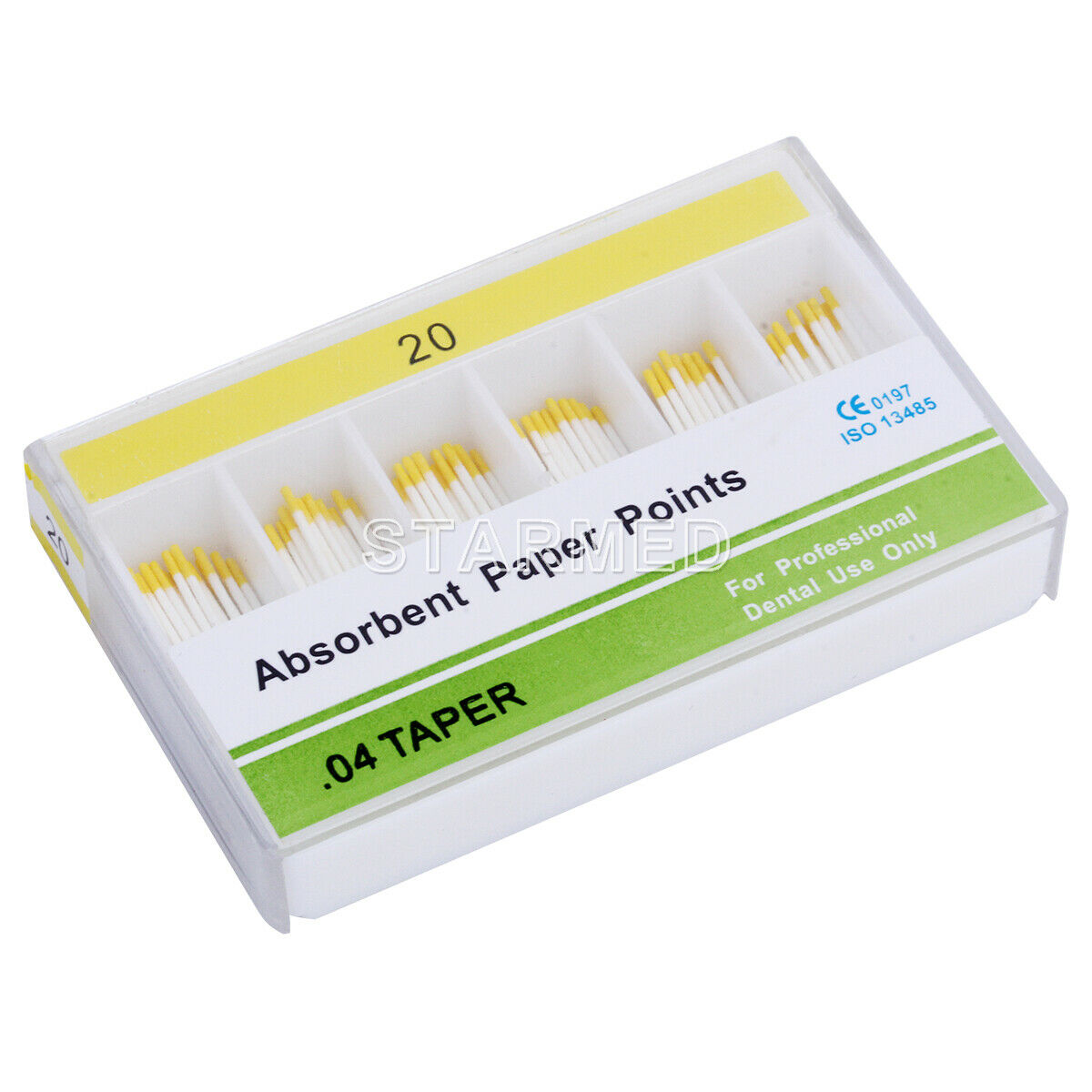 10X Dental Absorbent Paper Points Taper 0.04 #20 Root Endodontics Cleaning