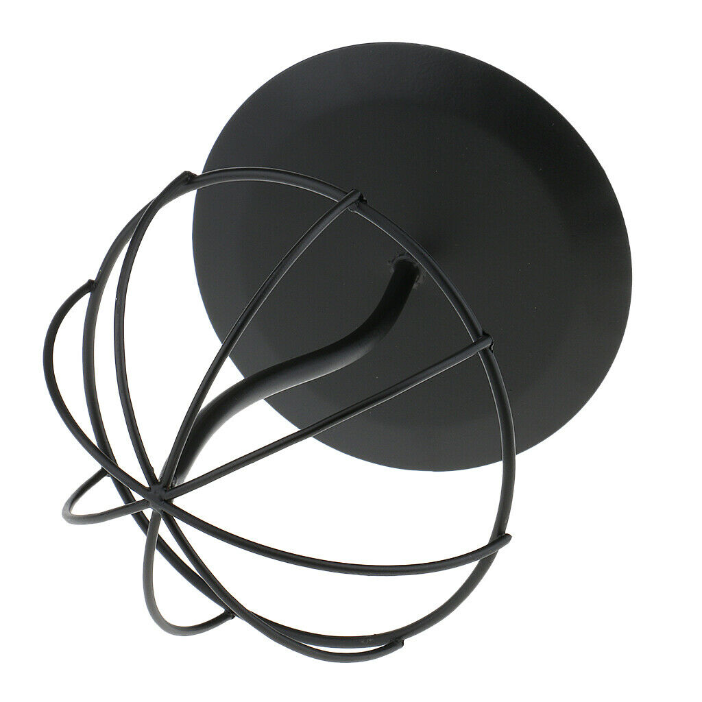 Iron Hat Cap Storage Display Holder Hair Wigs Rack Shelf Stand Tool Black S
