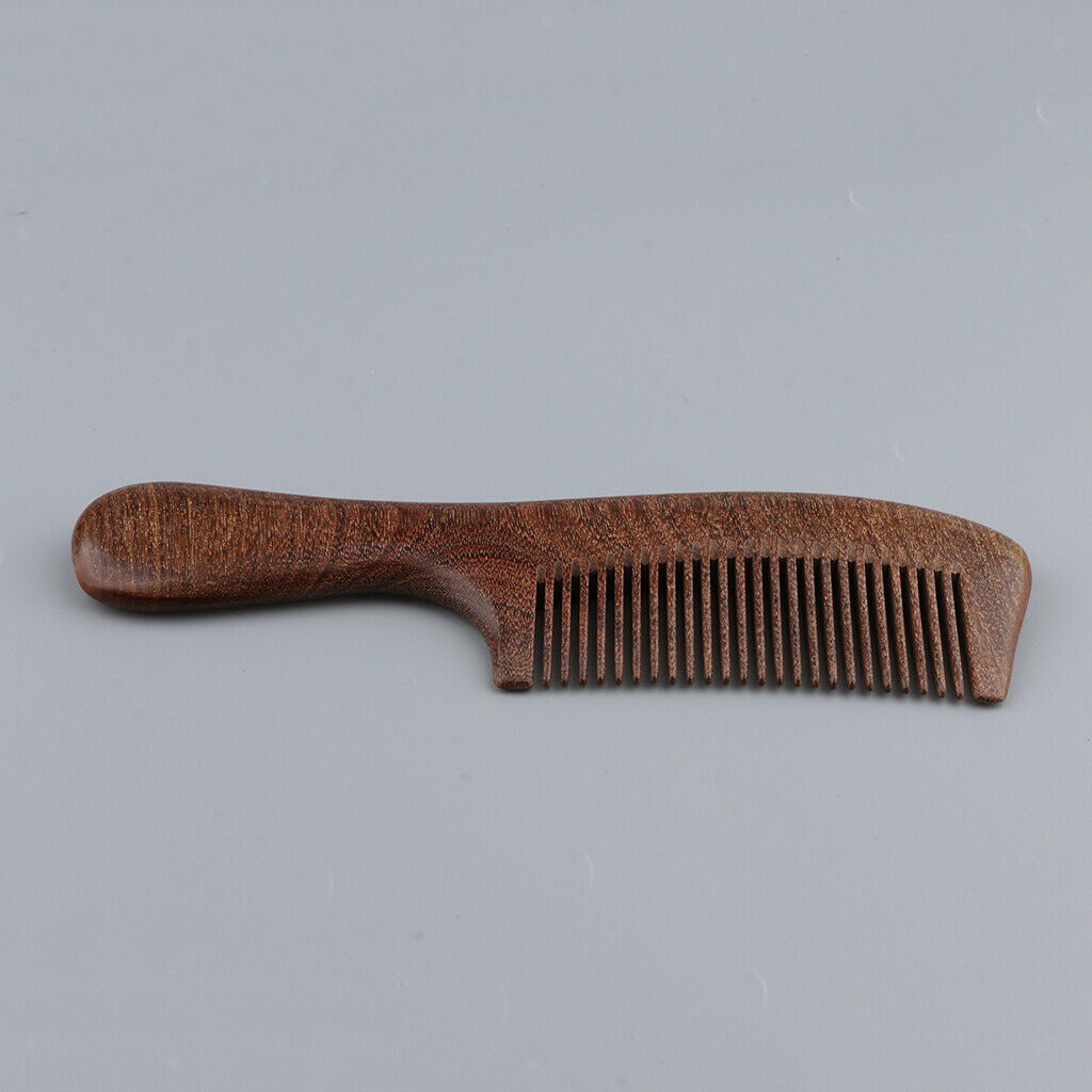 Wooden Close Tooth Hair Brush Natural Sandalwood Hair Beard Mustache Comb