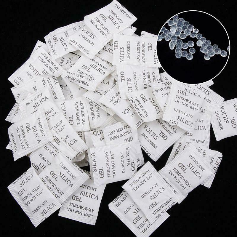 100 Packet Silica Gel Desiccant Pack Food Jewelry Moisture Absorber Dehumidifier