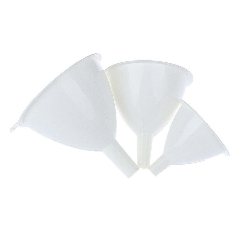 3x Kitchen Cooking Tool Lab Oil Fuel Water Refilling Plastic Filter Funn DD