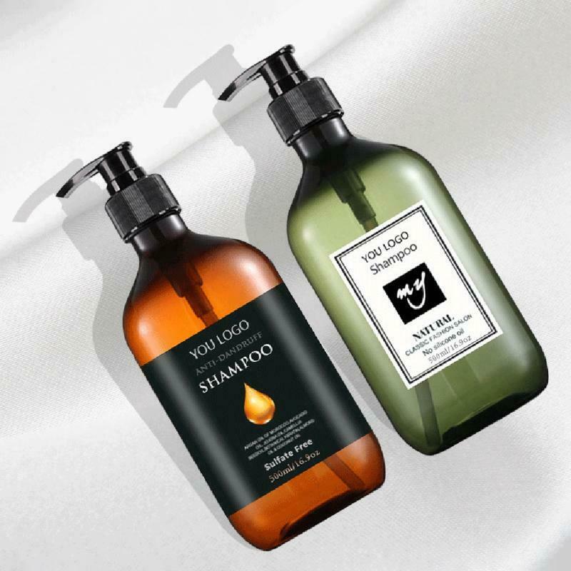 2 Pieces Empty Plastic Shampoo Conditioner Lotion Bottles with Pump