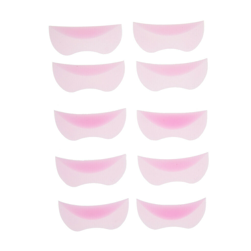 10x Silicone Curler Pads Shield Rods Embedded Ridges Eyelash Lift Perming
