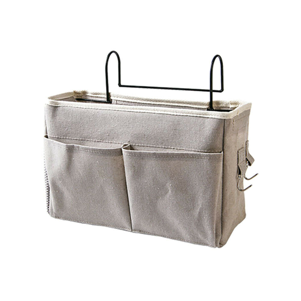 Hanging Storage Bag Rack Basket Bed Organizer With Metal Hook SundriesStorage HN