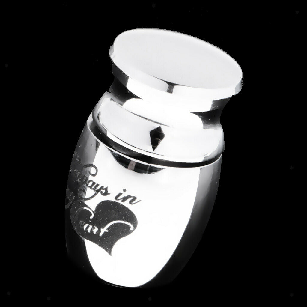 2Pcs Mini Cremation Urn Pet Ash Holder Jar Memorial Charms Jewelry Waterproof