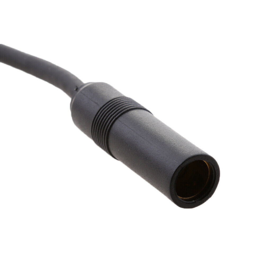 Black Auto Car Antenna Extension Cord Male Female AM/FM Radio Adapter Cable