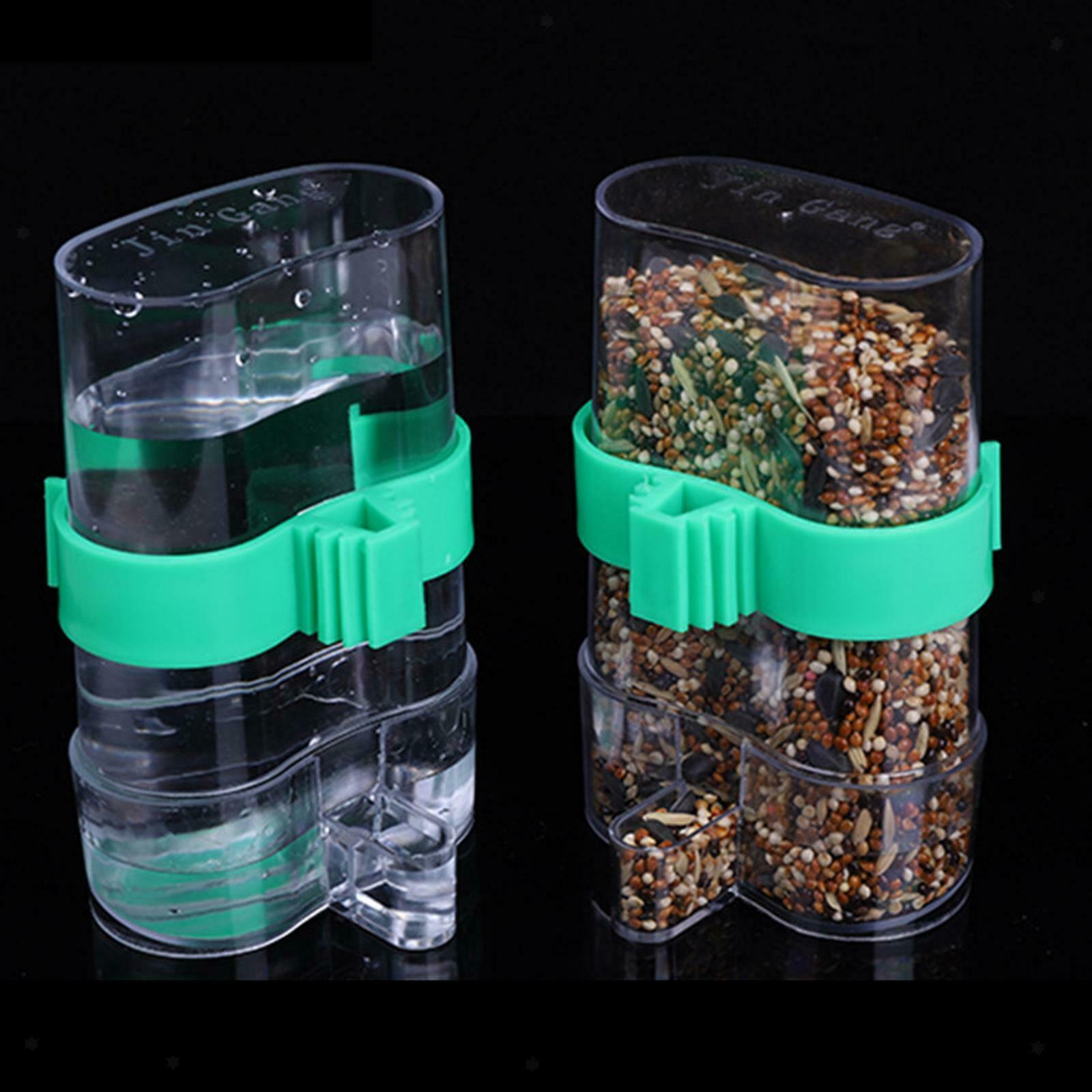 Bird Water Dispenser Hanging Cage Outside Small Animal Foods Bowl Feeder Drinker
