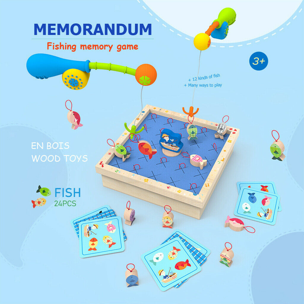 Board Fishing Game Set Educational Kid Math Toys for Kids Toddlers Gifts