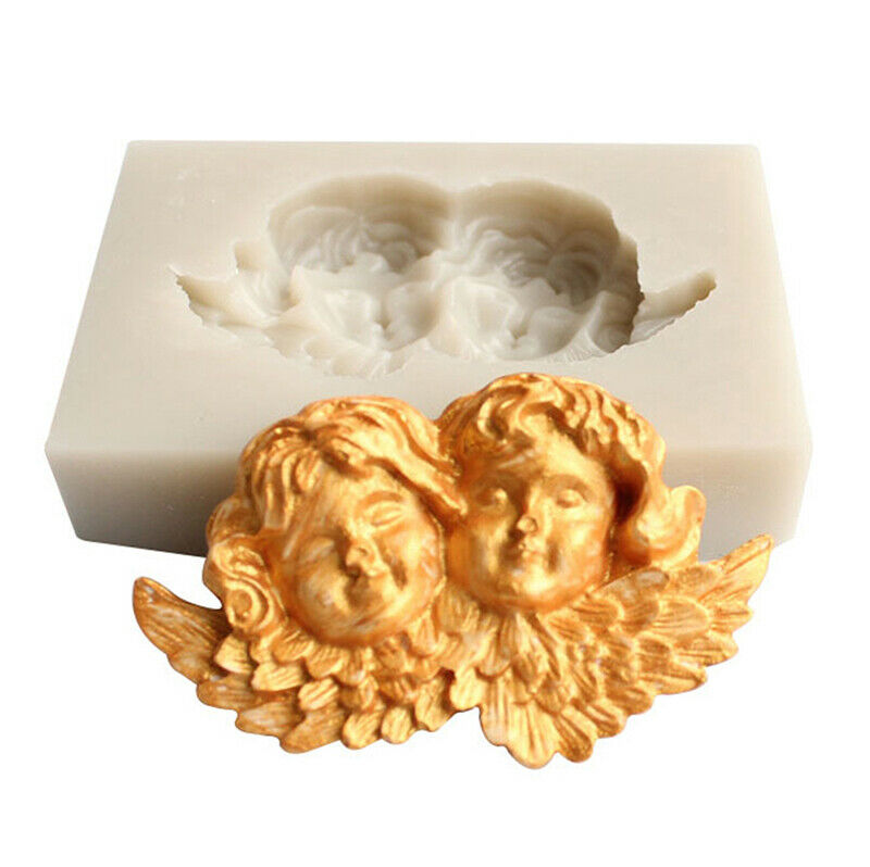 Angel silicone fondant mold DIY clay gypsum aroma wax mould baking uten joJ.DD