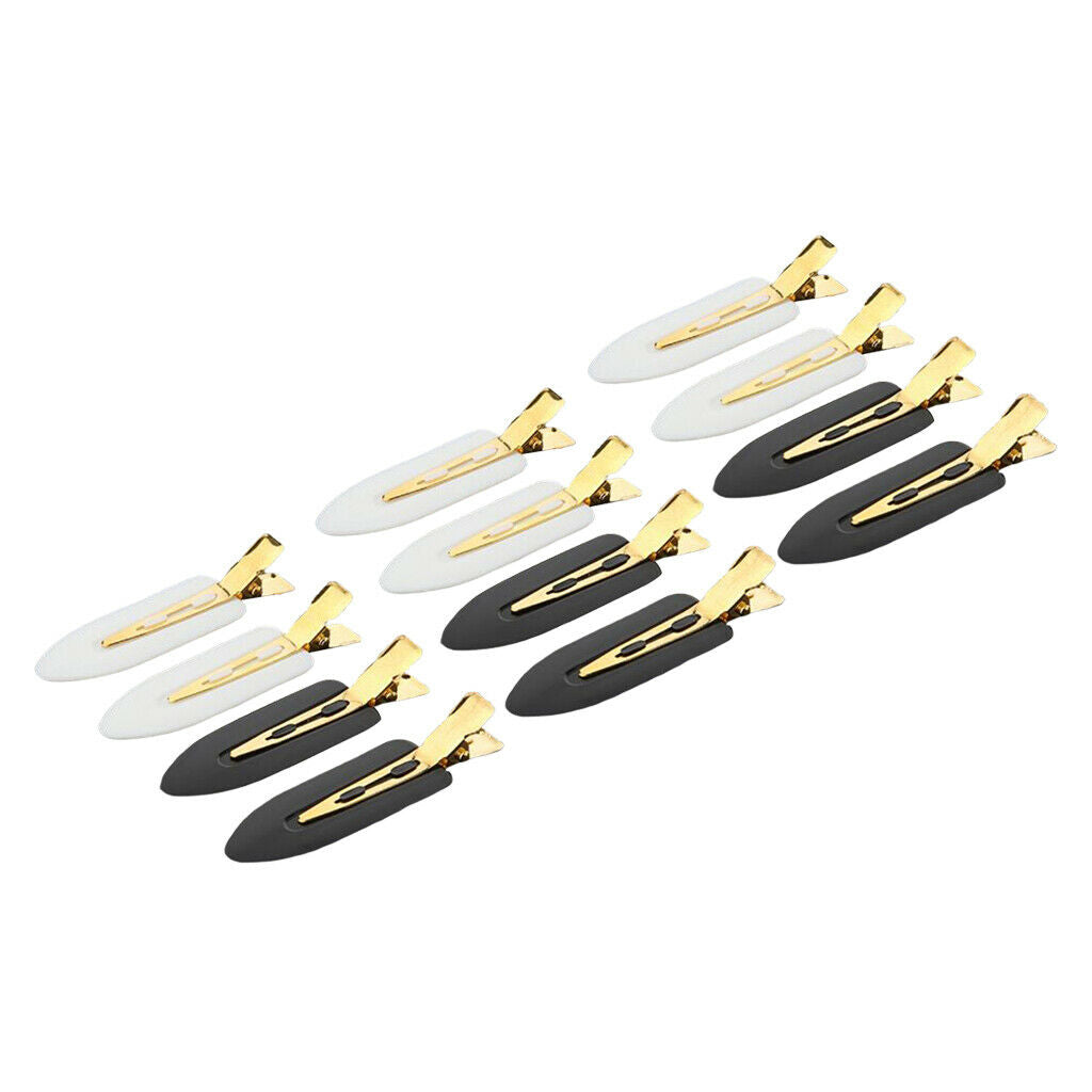 12 Pieces Plastic No Bend Hair Clips No Mark Headwear Girls Makeup Clamps
