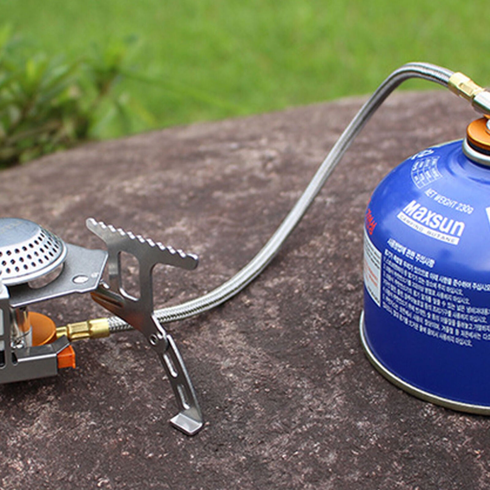 3500W Portable Outdoor Picnic Gas Burner Foldable Camping Mini Steel Stove +Case