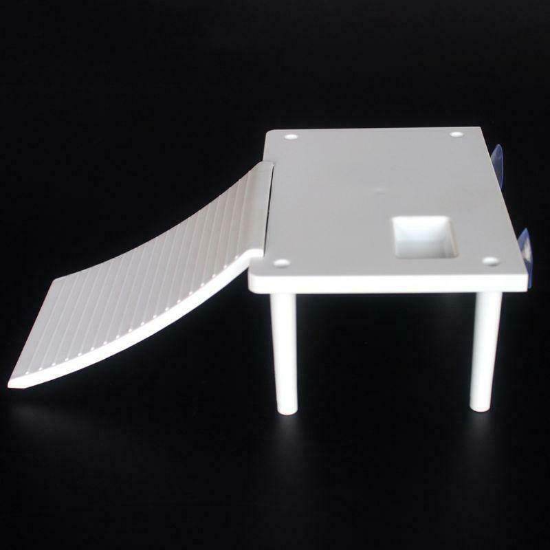 Plastic Turtle Basking Platform Reptile Ramp Ladder Resting Terrace Suction