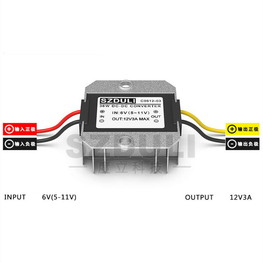 6V to 12V Step Up Converter DC 12V Boost Converter DC Regulator Module 3A 36W