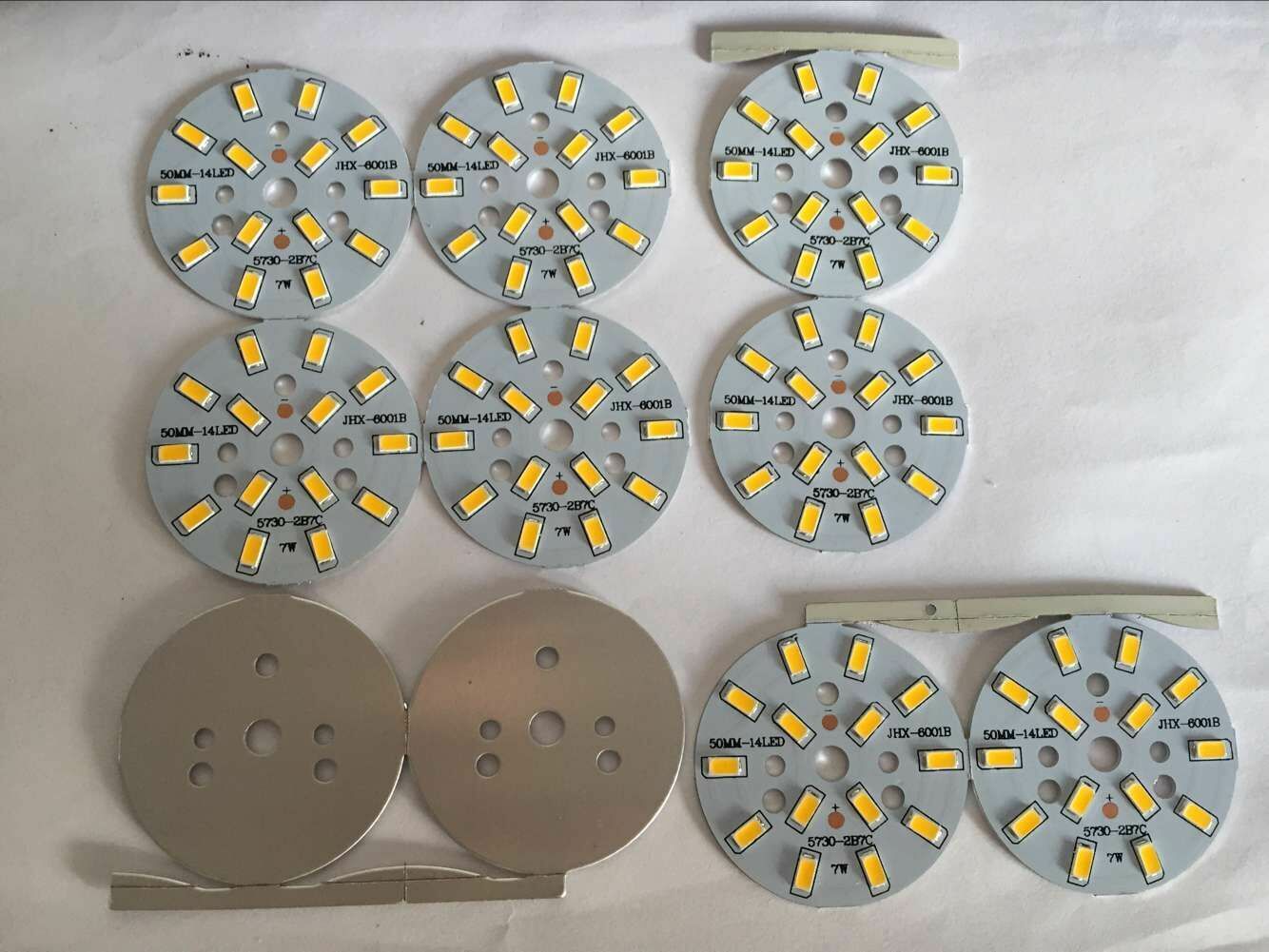 10pcs 7W Warm White SMD 5730 14 LED Spot Light Aluminum Base Board Heat Sink
