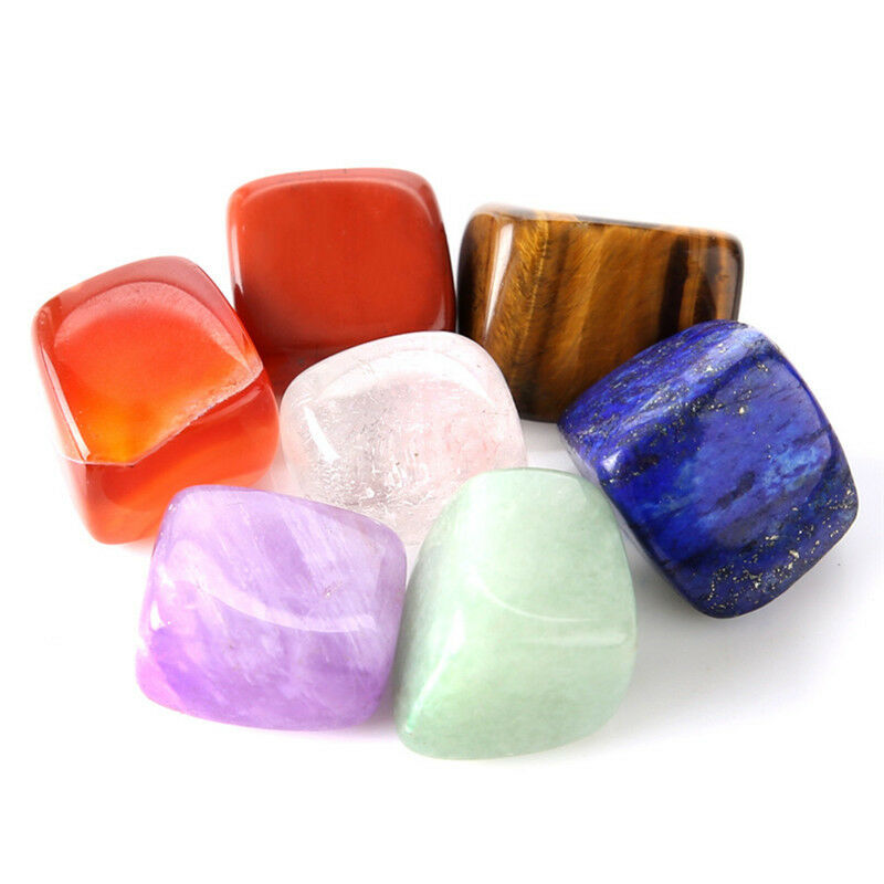 7PCS/Set Chakras Yoga Energy Stone Healing Natural Crystal DIY Jewelry MakingBDA