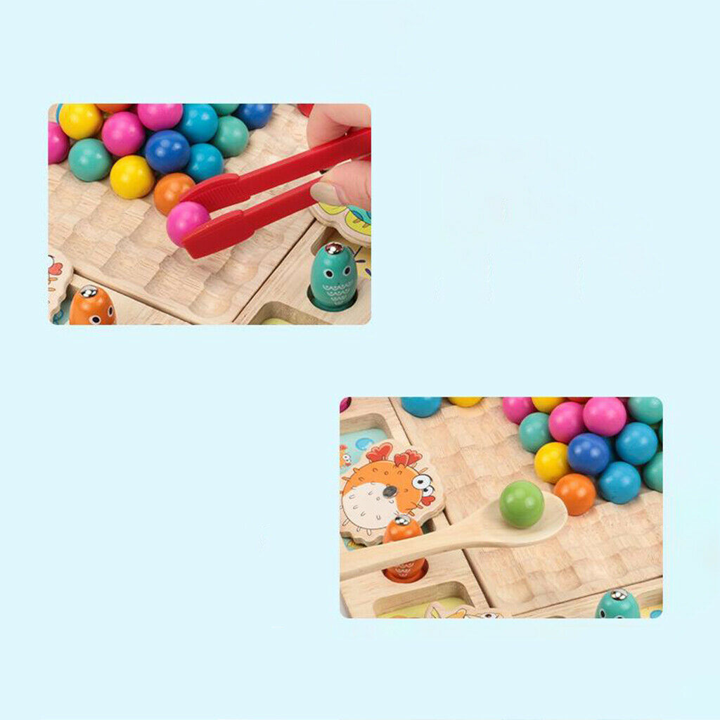 Early Educational Montessori Toys Clip Beads Game for 3+ Year Olds Baby Kids