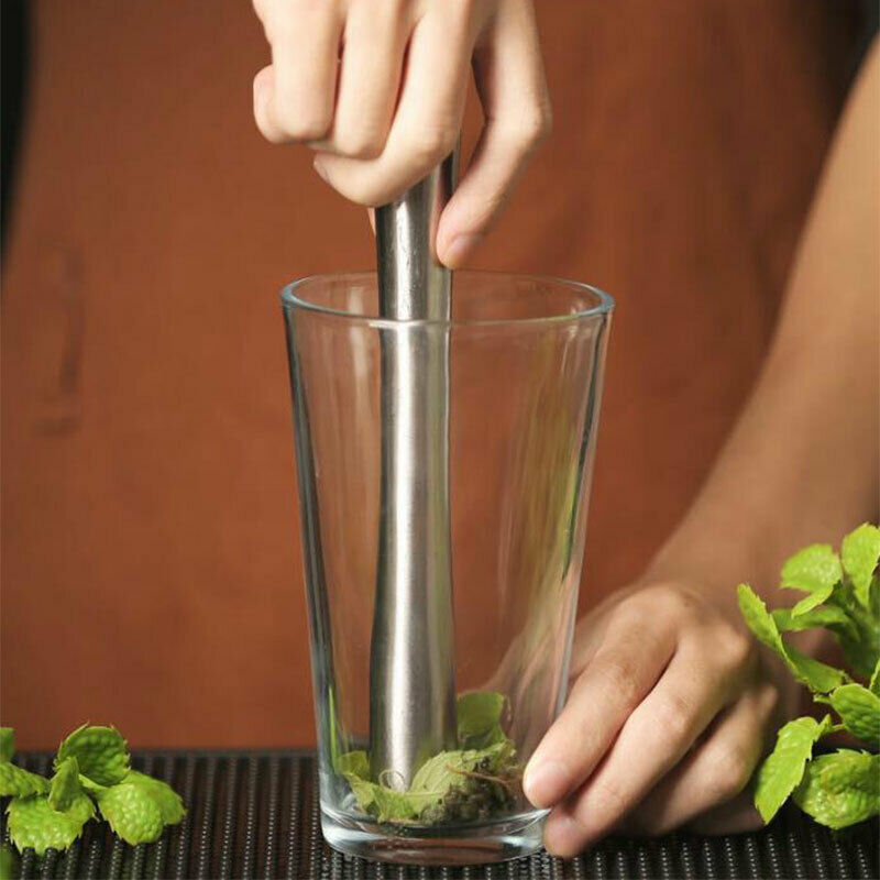 Stainless Steel Ice Crushing Rod Bar Cocktail Wine Muddler Mixing Stick T.l8