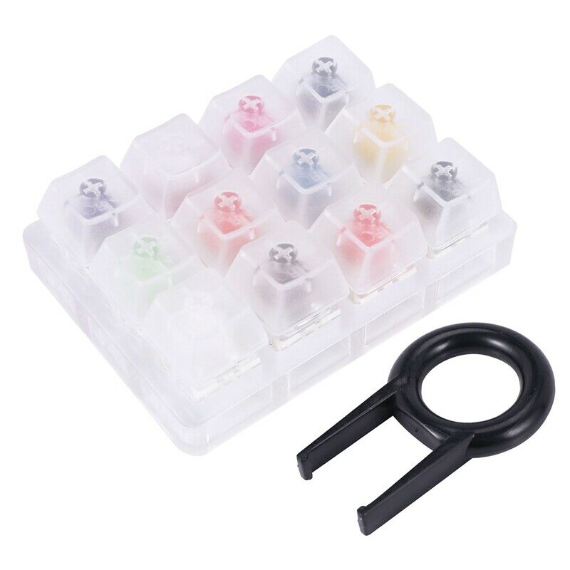 Acrylic Keyboard Tester 12 Clear Plastic Keycap Sampler for Kailh Box MechanicO1