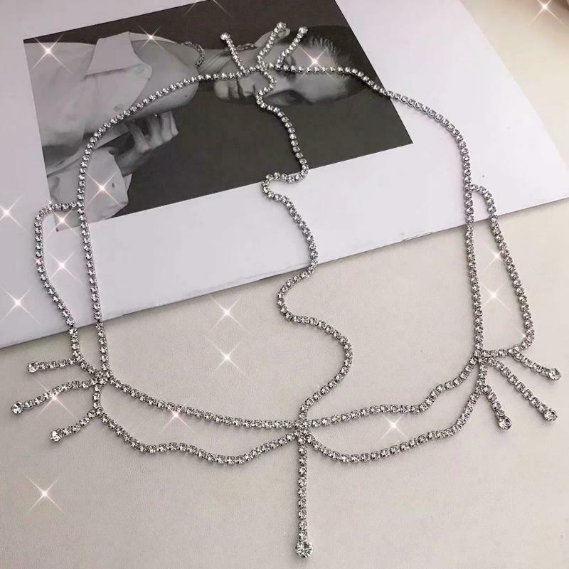Boho Head Chain Head Chain Jewelry with Rhinestone Elegant Hair Accessories
