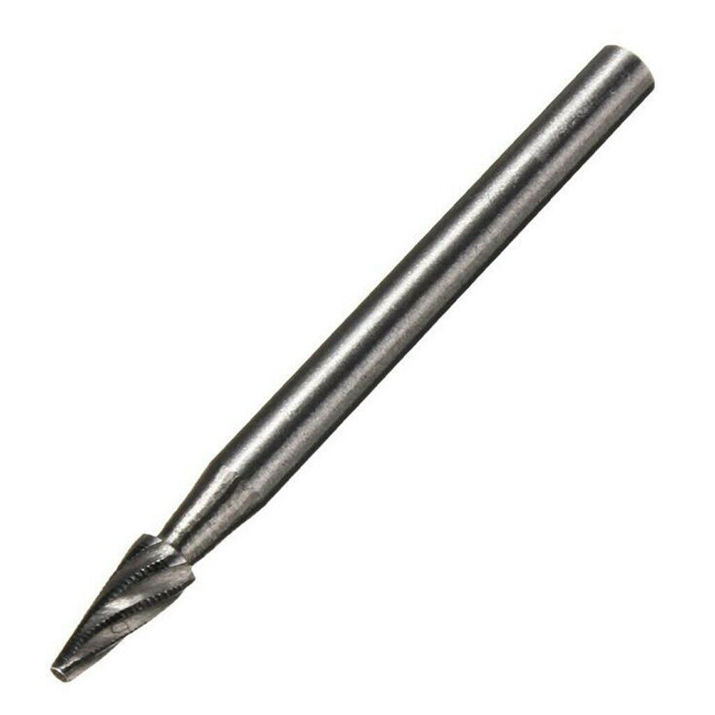 10pcs HSS Routing Router Bits Burr Rotary Tools-1/8'' (3mm) Shank Rotary Carving